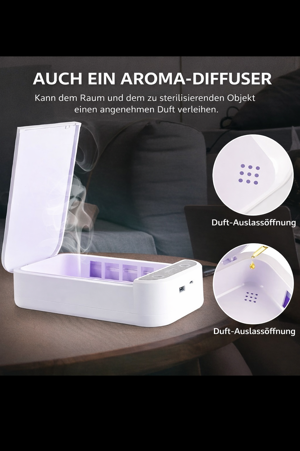 UVIFY – UV Multifunktionale Desinfektionsbox mit Ozon & Aromatherapie